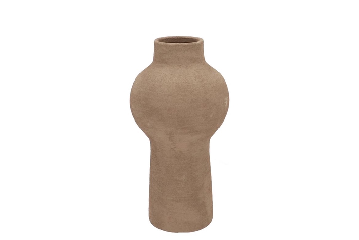 <h4>Lisboa Brown Vase Bulb High 14x14x28cm Nm</h4>