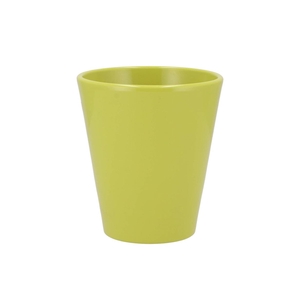 Ceramic Orchid Pot Yellow Shiny15cm