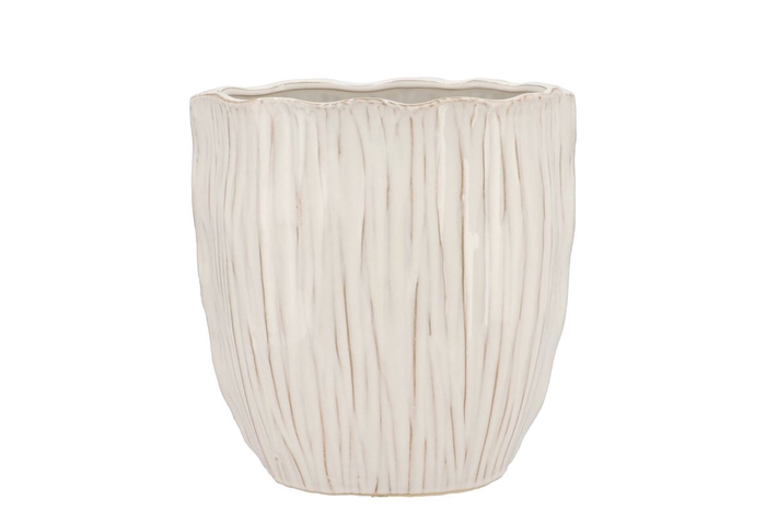 <h4>Lima White Pot Oval 31x18x21cm</h4>