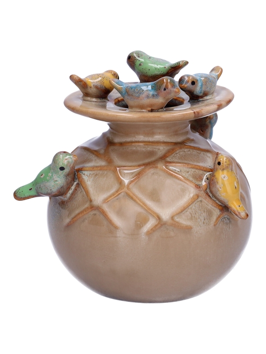 <h4>DF03-720571600 - Vase Pajaro d9/11xh10.5/12 mocca</h4>