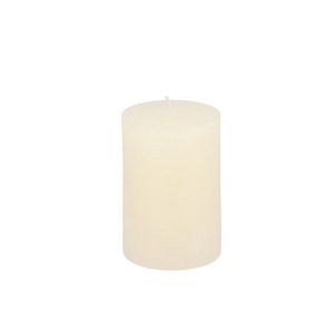 Candle Rustic Pillar Offwhite 7x10cm