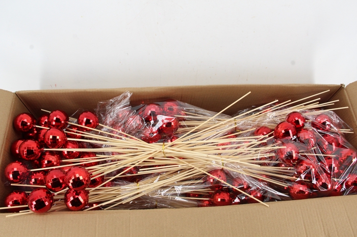 <h4>Stick Ball Mirror C. Ø6cm Red</h4>