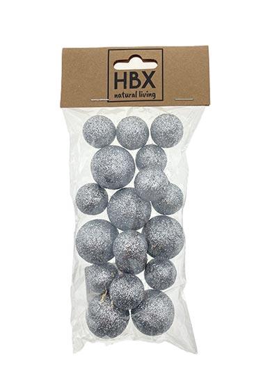 Ball With Glitter 18pcs D2