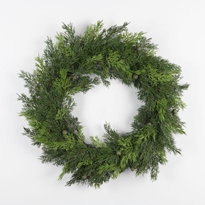 AF Wreath Cedar D50cm Green