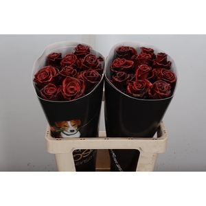 Wax-Rozen Wax Wit  Zilver glitter