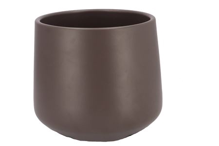 <h4>Ceramic Taupe Matt Pot Berlin 18cm</h4>