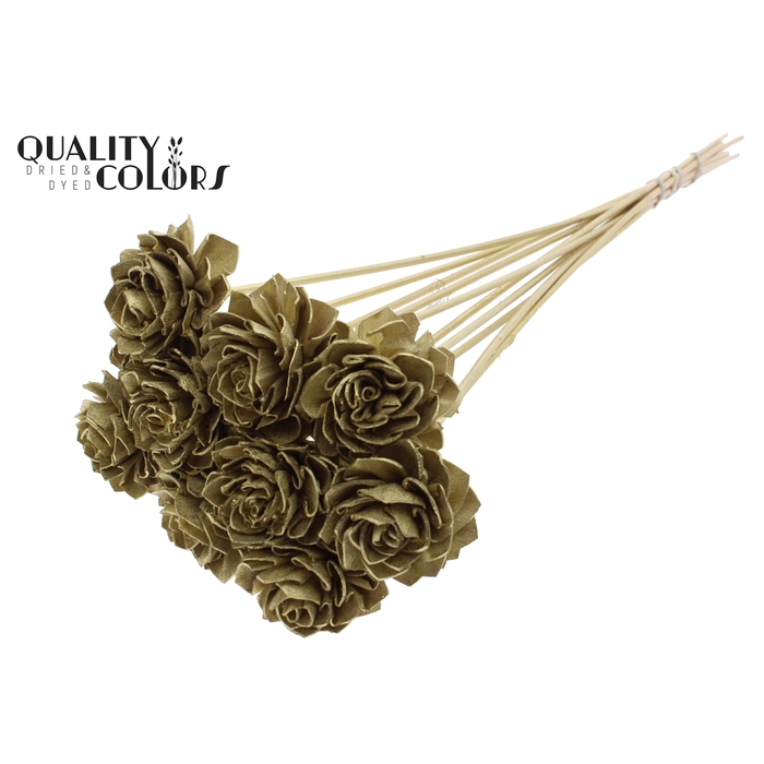 <h4>Shola Dahlia 6cm on stem Gold</h4>