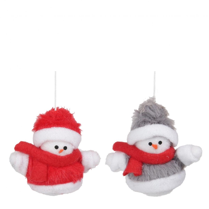 <h4>Kerst Hanger sneeuwman 8cm ass.</h4>