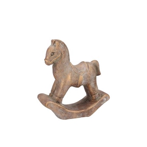 Z CONCRETE GOLDEN ROCKING HORSE 16X6X