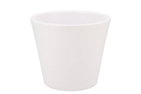 <h4>Vinci Matt White Container Pot 21x19cm</h4>