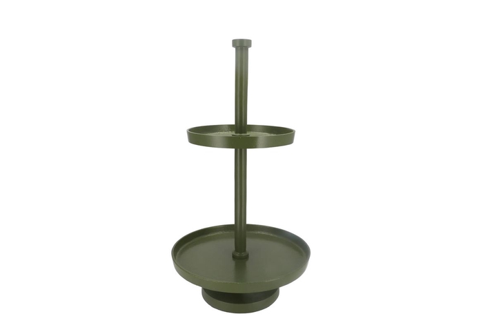 Storage Shelf Green Matt 35x35x62cm