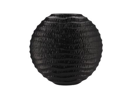 <h4>Inga Jada Black Oval Vase Wave 31x12x30cm</h4>