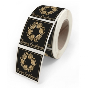 Labels Sticker 40*35mm x500 Condoleances
