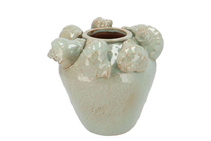 <h4>Shella Light Green Vase 24x24x23cm</h4>