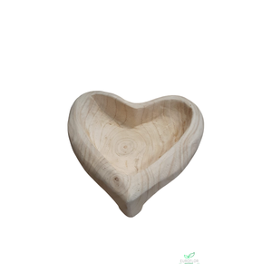 PAULOWNIA BOWL HEART NATURAL 30X9,5CM