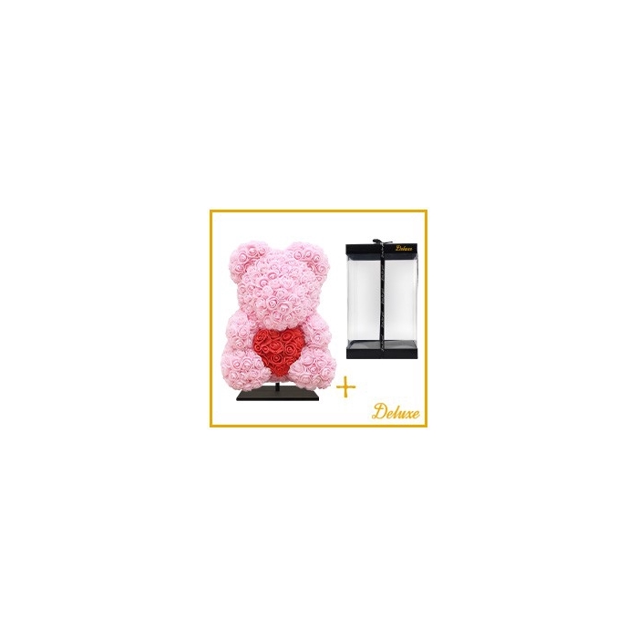 <h4>Arr6 Deco Beer 40cm - Licht Roze Rood Hart</h4>