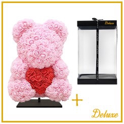 Arr6 Deco Beer 40cm - Licht Roze Rood Hart