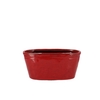Iron Stone Red Glazed Oval Pot 25x13x11cm