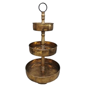 ETAGERE MILITARY 3 LAYER  H102D46 gold
