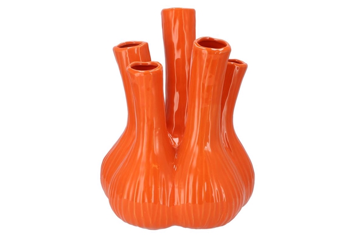 <h4>Aglio Shiny Orange Vase 26x35cm Nm</h4>