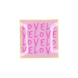 Plate Square Love Love 18x18x2cm Nm
