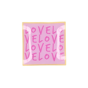 Plate Square Love Love 18x18x2cm