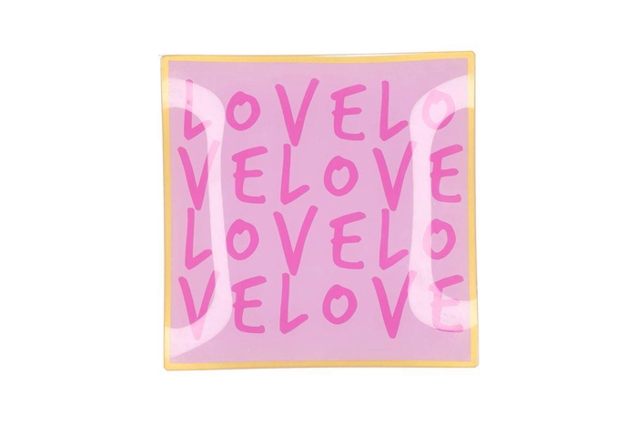 <h4>Plate Square Love Love 18x18x2cm</h4>