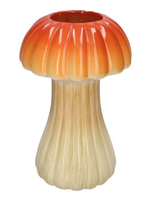 <h4>DF00-665483300 - Vase Champignon1 lines d8/18xh28.5 orange</h4>