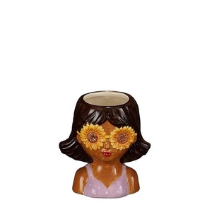 Ceramics Girl sunny planter 10*7*10cm