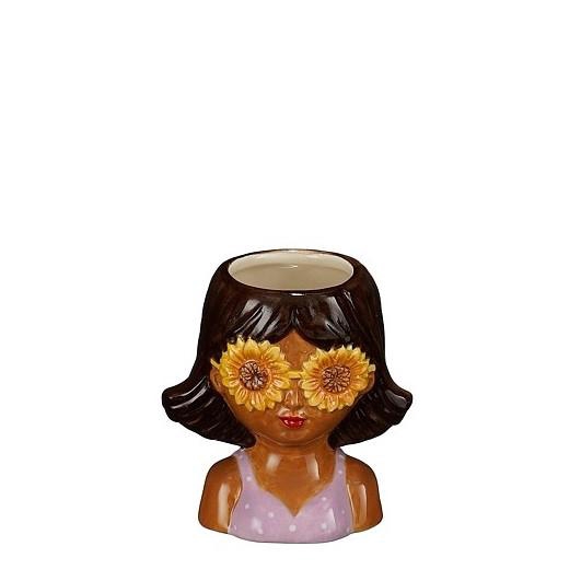 <h4>Ceramics Girl sunny planter 10*7*10cm</h4>