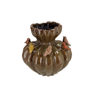 Bird Vase Wild Brown 29x29x28cm