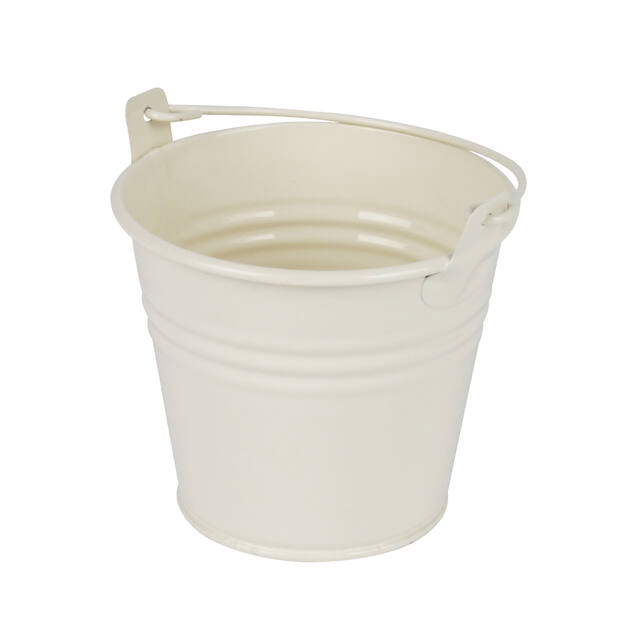 <h4>Bucket Sevilla zinc 9.6xH8cm - ES8.5 cream gloss</h4>