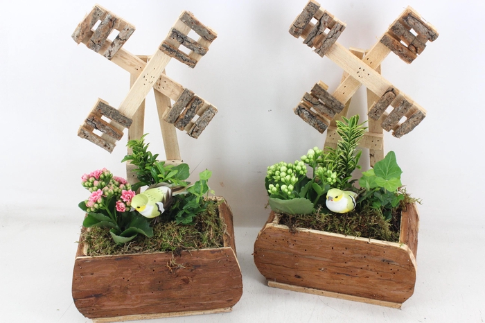 <h4>arr2 TD - Hout windmolen - roze/wit</h4>