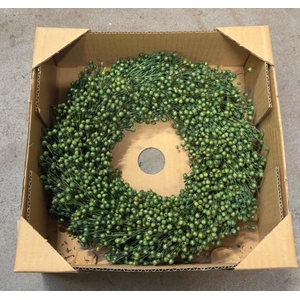 DRIED WREATH CHRISTMAS FLACHS DARK GREEN