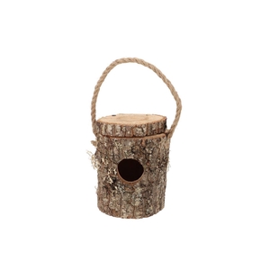 Nature Oak Bird House 14x16cm Nm