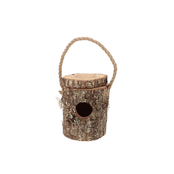 <h4>Nature Oak Bird House 14x16cm Nm</h4>