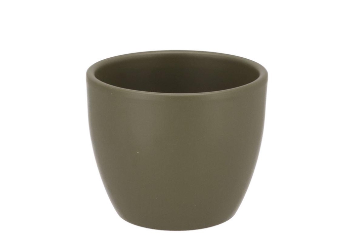 Ceramic Capers Green Matt Pot 10x8,5cm