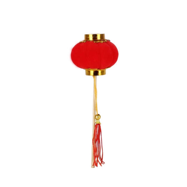 <h4>Bijsteker Chinese lampion 5cm+12cm stok rood</h4>
