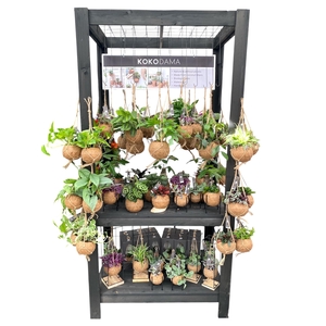 Kokodama Black Display table euro pallet size INCLUDING Kokodama's