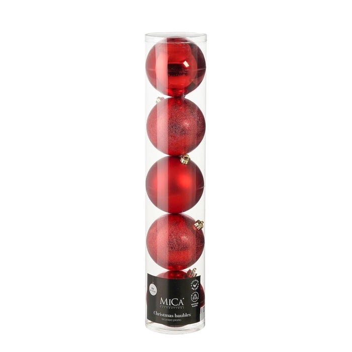 <h4>Kerstbal Bal kunststof 150mm x5</h4>