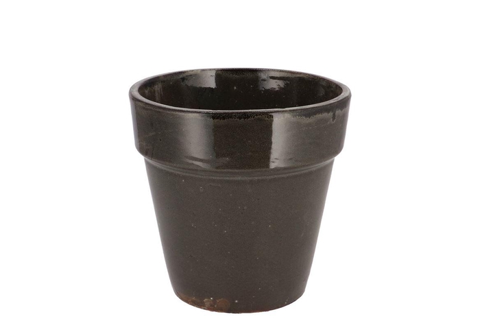 <h4>Ebbi Moss Black Pot Glaze 14x14cm Nm</h4>