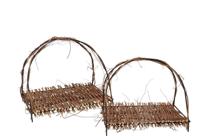 <h4>Moisier Tray With Handle Wood 30x22x27cm Nm</h4>