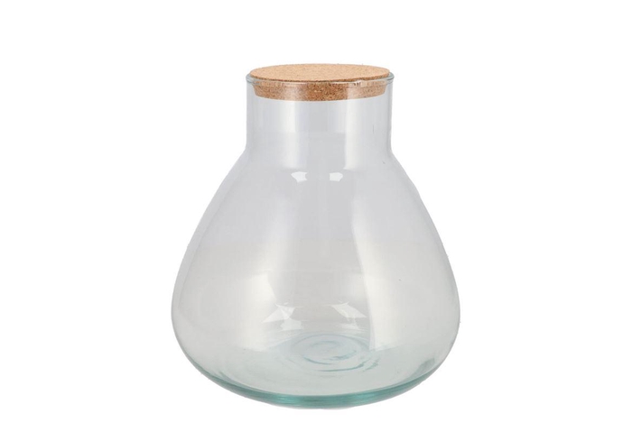 <h4>Glass Terrarium Bottle With Cork 22x22x24cm</h4>