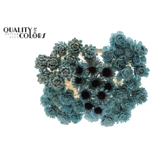 Shola Flower Mix on stem Light Blue