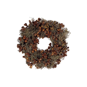 Wreath Green Clock D40