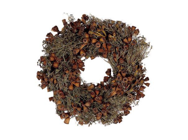 Wreath Green Clock D30