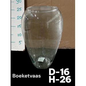 Glazen Boeketvaas H26 D16