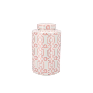 Hailey Pink Porcelain Jar Pattern 18x30cm
