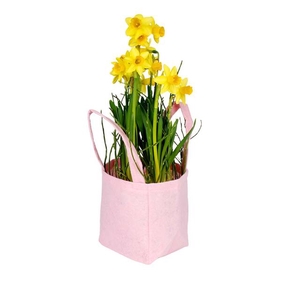 Bag Pastel felt 12.5x11.5xH14.5cm pink 20/bag
