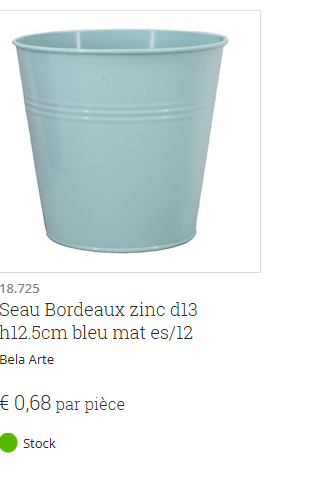 assemblage pot zinc